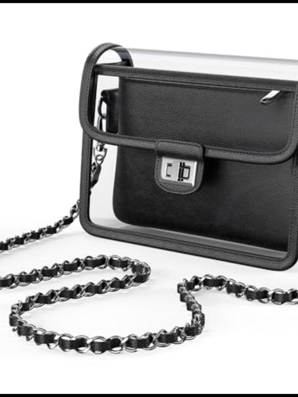 Clear Crossbody Purse Vegan Leather RFID Wallet Stadium Approved Bag